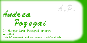andrea pozsgai business card
